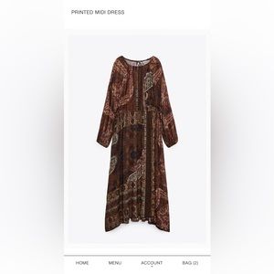 Zara paisley midi dress